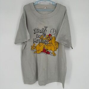 Vintage 80s‎ Screen Stars Shirt Mens Medium Funny Chicken I Dont Do Mornings Tee